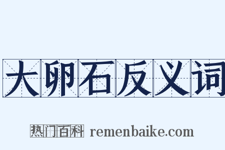 大卵石反义词是什么意思的图片